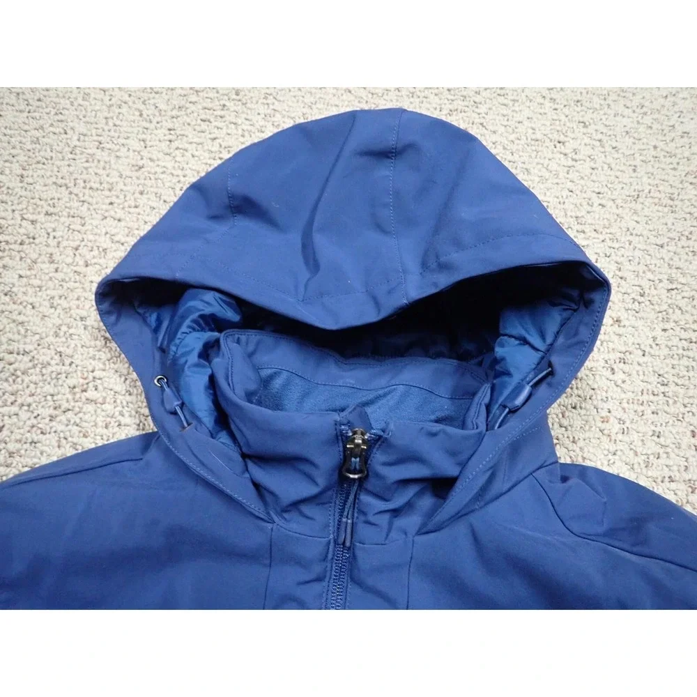 The North Face WindWall Jacket Mens Small Blue Excellent Hooded Softshell Zip‎